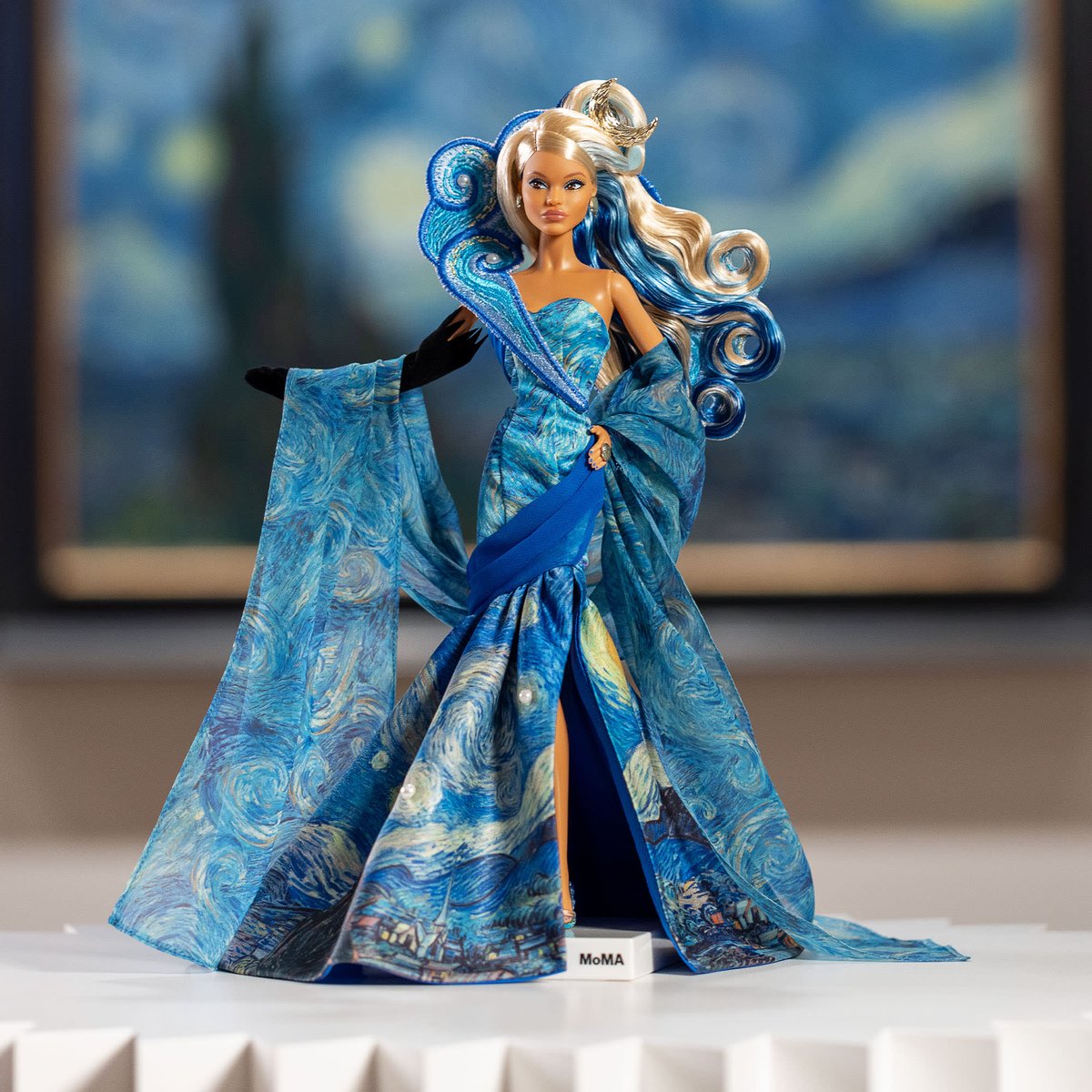 Products's tweet photo. Discover the Barbie x MoMA Vincent van Gogh Doll, a masterpiece of art and fashion.