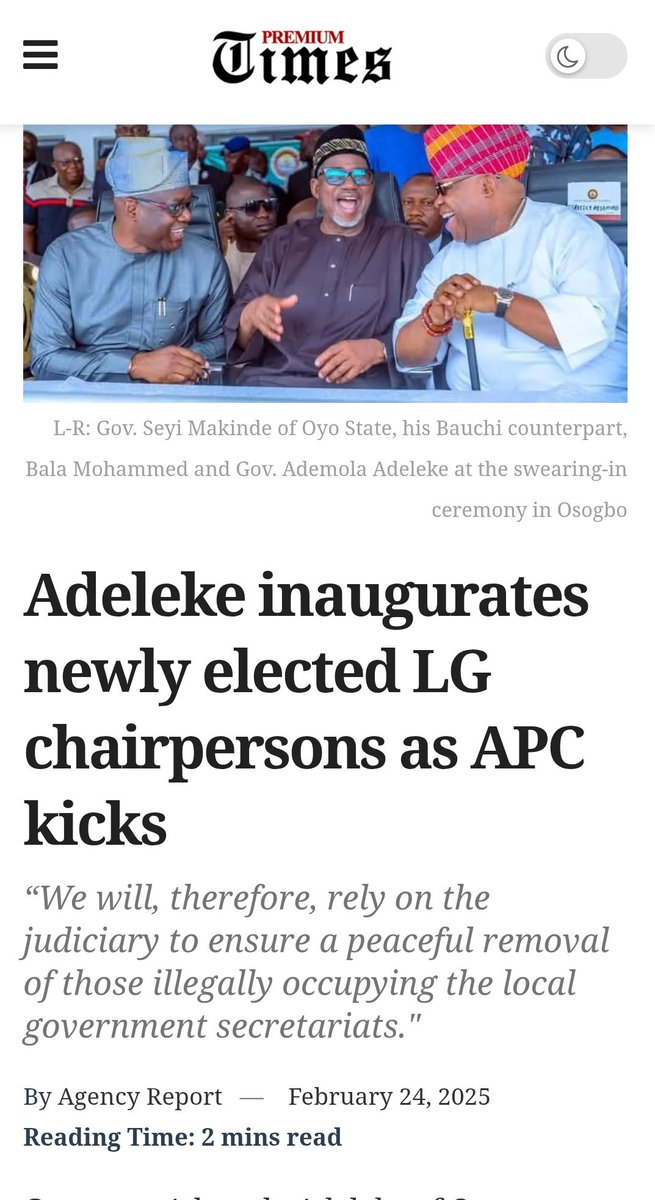 ShalomIbironke's tweet image. If their tenure was supposed to end in October 2025, why did Mr Ademola Adélékè swear in some of his party loyalists in February?