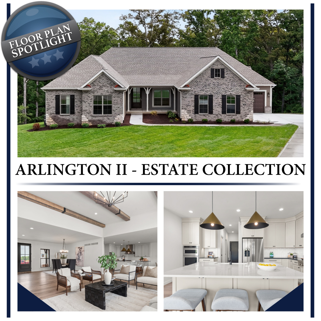 The Arlington II, available at Del Creek Crossing and Wyndemere Addition, features a spacious open concept floor plan with 9' ceilings, gourmet kitchen and luxurious master suite! These features, along with upgrade options, make the Arlington II one of our best-selling homes!
