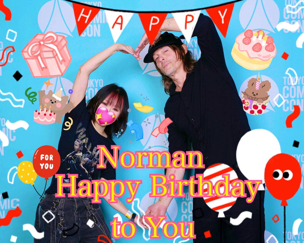 ノーマン誕生日おめでとう〜👏☺️💕
happy birthday
norman🍰
I wish you good health and happiness.
#NormanReedus
#birthday