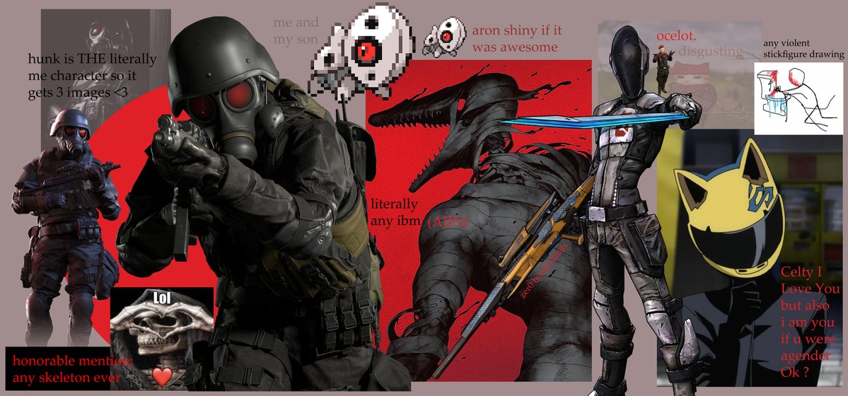 _revuri's tweet image. made this img a bit ago but highest kin is hunk resident evil .pfp is also hunk(from original 1998 game) if nobody was aware. giggles a little