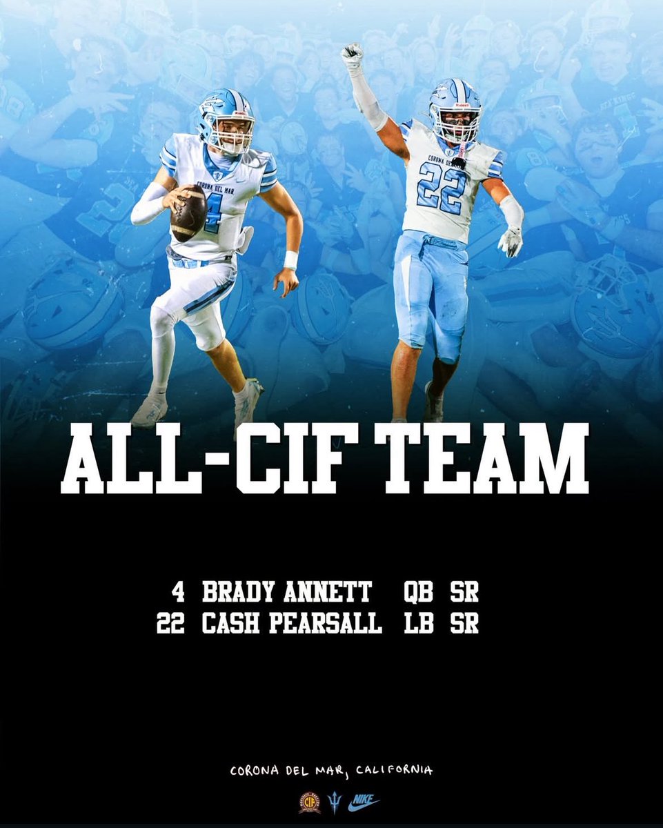BradyAnnett2's tweet photo. All CIF honors… Blessed 
@CDMFOOTBALL  @CashP09349467 https://t.co/Rnlm6mFy1d