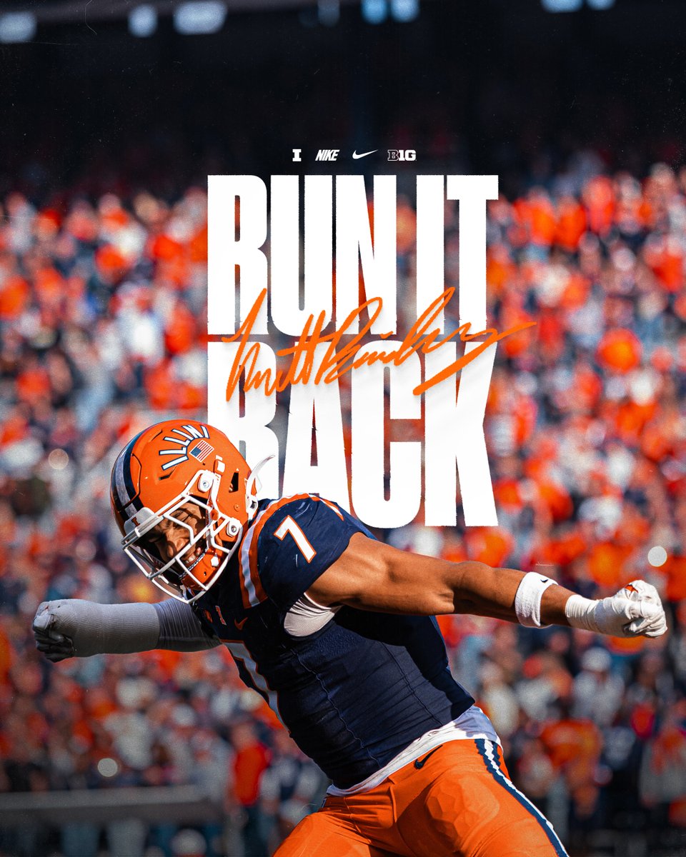 IlliniFootball's tweet image. Not finished. Run it back. @MatthewBailey_7