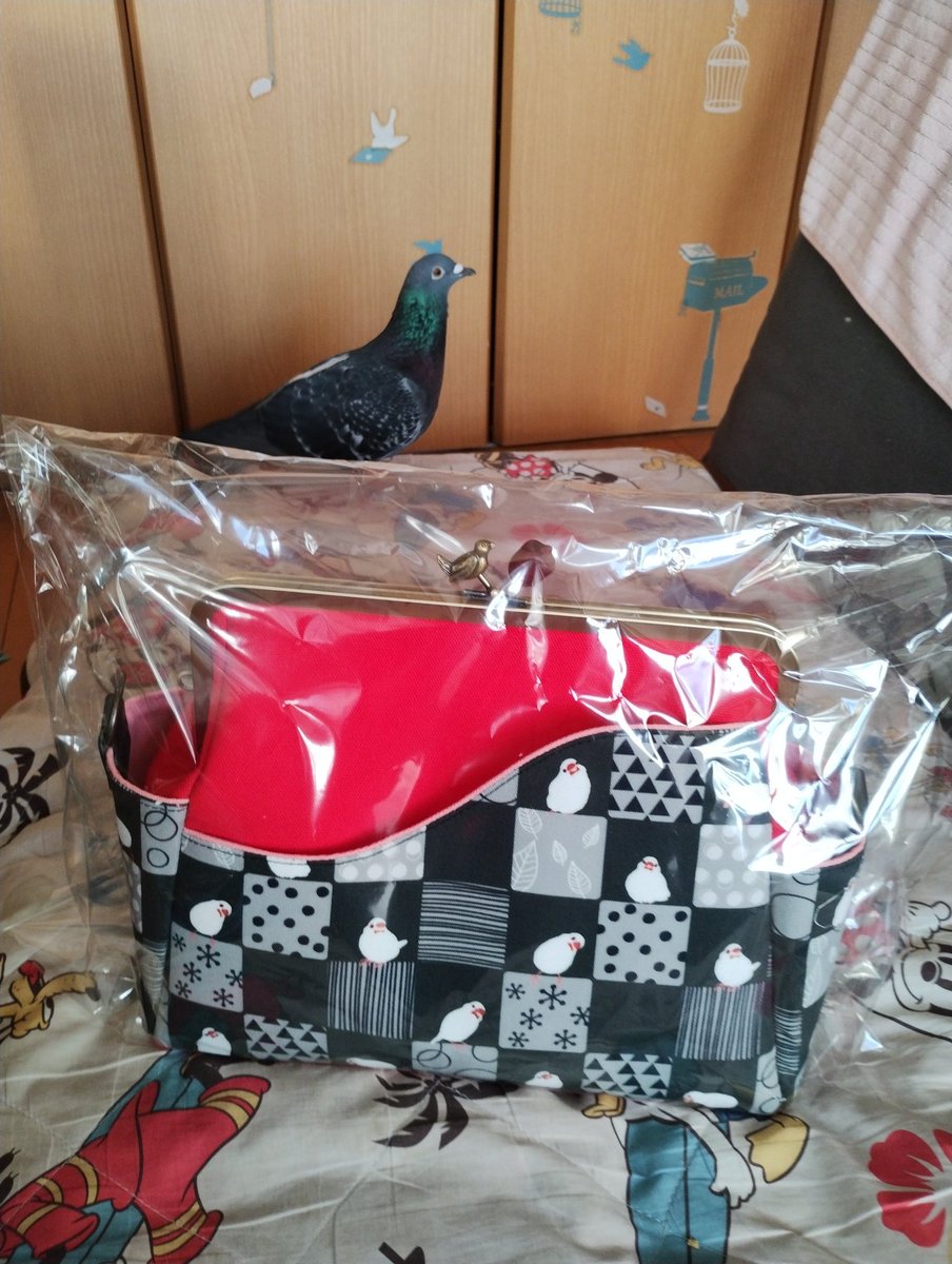 ハミングバードさんで頼んでたがま口鞄が届いたぞー！！
可愛いー！！💖