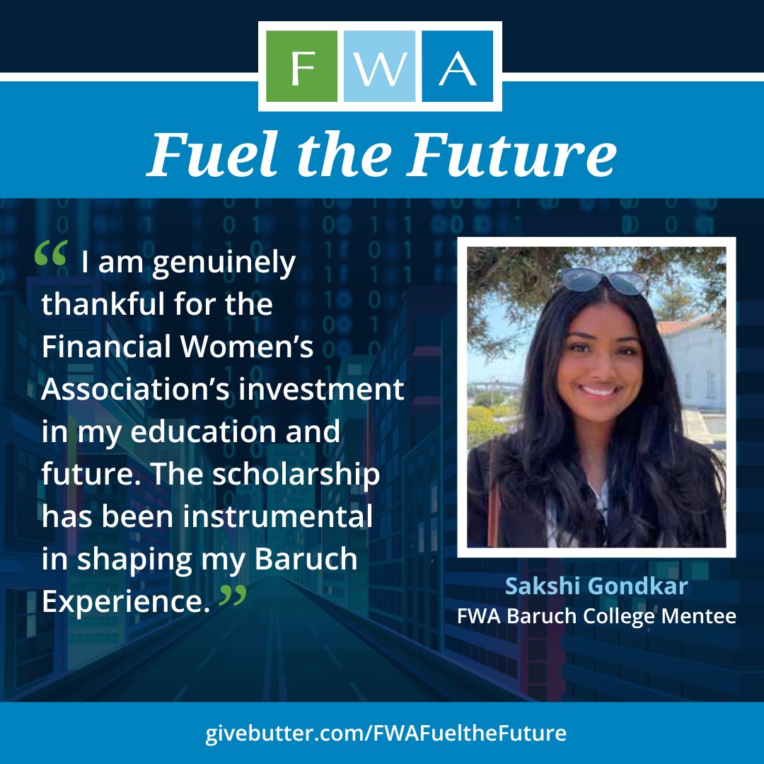 FWANY's tweet image. Still thinking about giving? You’re not too late. One $20 gift from one donor can make the difference as we work to reach our goal and expand access to scholarships and mentorship.
Donate today: givebutter.com/FWAFuelTheFutu…

#FWAFuelTheFuture #YearEndGiving #WomenInFinance #Finance