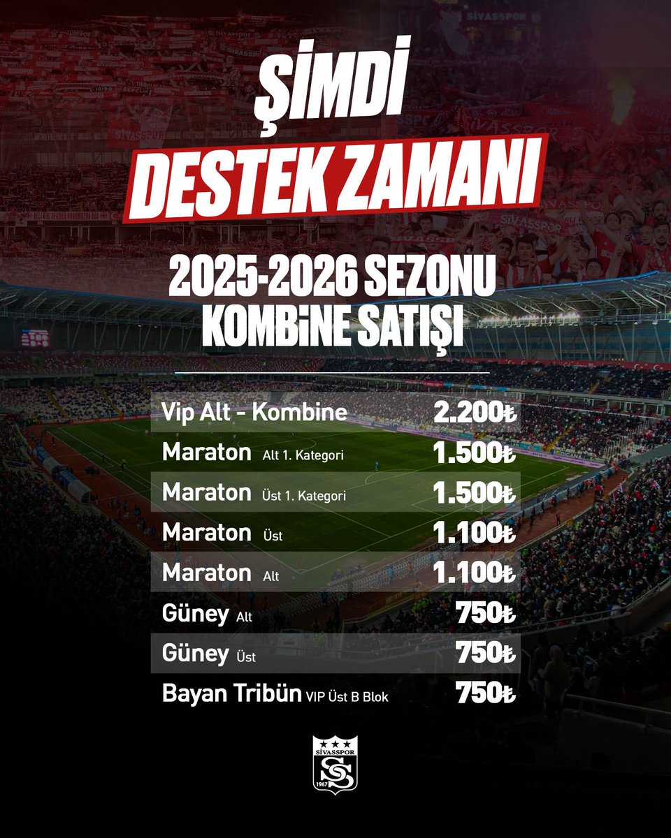 Zor günde de, iyi günde de…
Yiğidolar şimdi destek zamanı, takımını yalnız bırakma! 💪❤️🤍

🎟 Kombine Bilet Fiyatlarımız

❤️🤍 Bu takım seninle güçlü!
❤️🤍Vefa sezonunda omuz omuza!