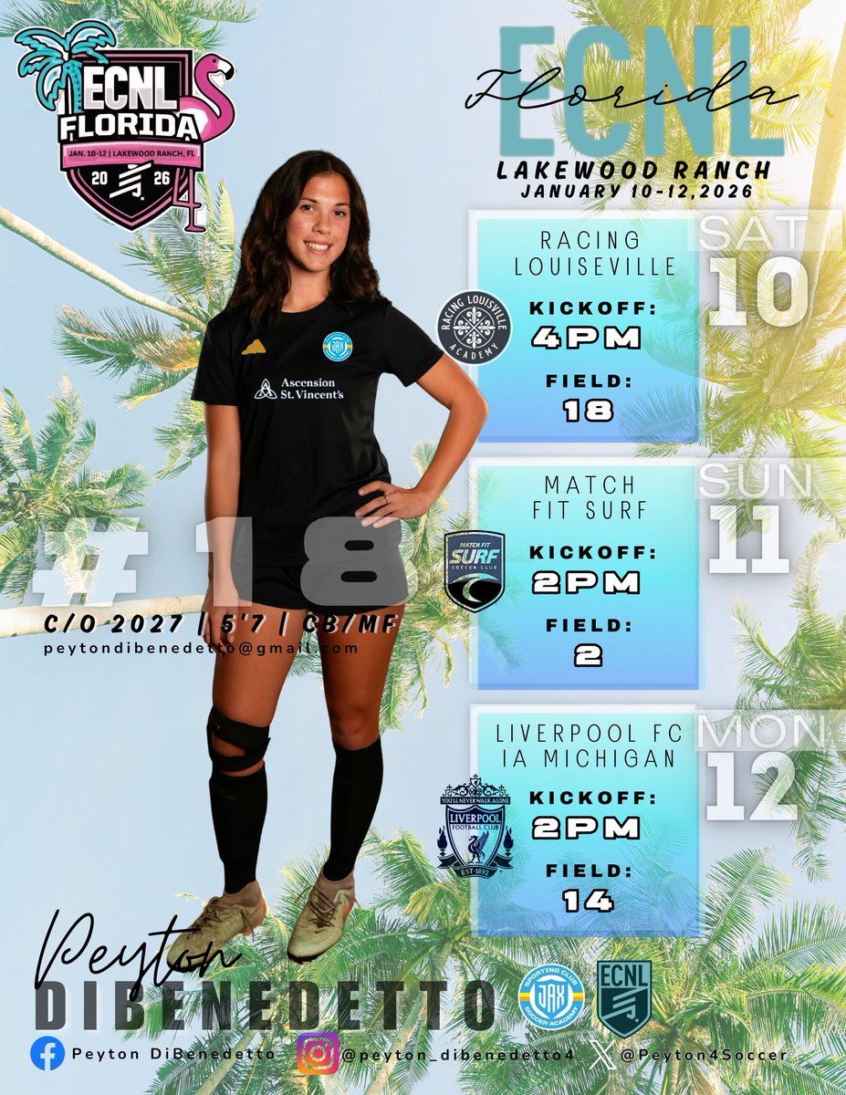 Peyton4Soccer's tweet photo. 🖐️ more days! Can't wait to hit the pitch with my team! Who's going to be there?! @SportingJaxSa https://t.co/CNaGJsffGg
