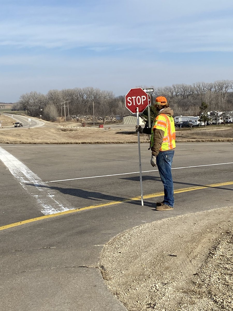 NCKansasKDOT's tweet photo. ALERT: Traffic reduced to one lane controlled by flaggers as highway maintenance workers perform mud jacking on the Ohio St bridge over I-70 in Salina.
We ask that you #DriveAlert and #SlowDown through the work zone so everyone can go home safely!! https://t.co/l80eqteJV5