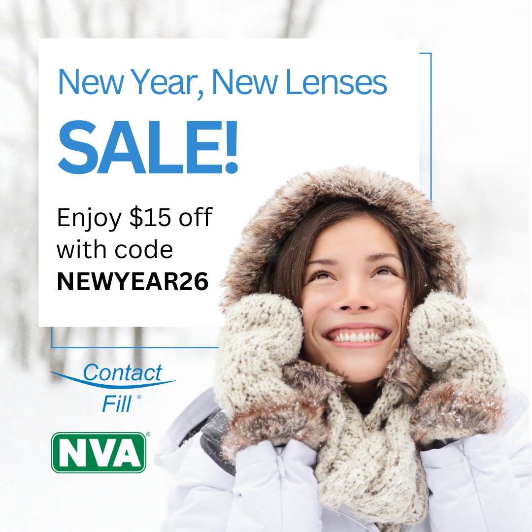 To help you kick off the year right, our sister company Contact Fill, is offering a special discount on contact lenses.

🎉Enjoy $15 off your contact lens order. To take advantage of this sale, simply visit zurl.co/QfXxW and use promo code NEWYEAR26 at checkout.🎉