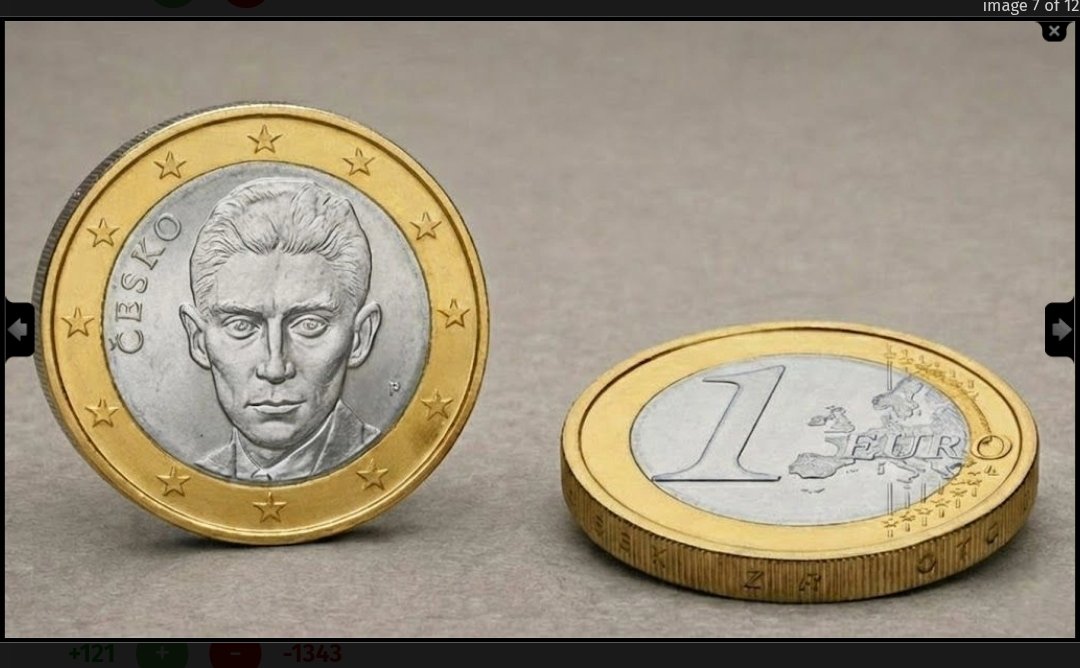 Jak by mohlo vypadat české euro.

Franz Kafka by byl bomba. 🇨🇿💶