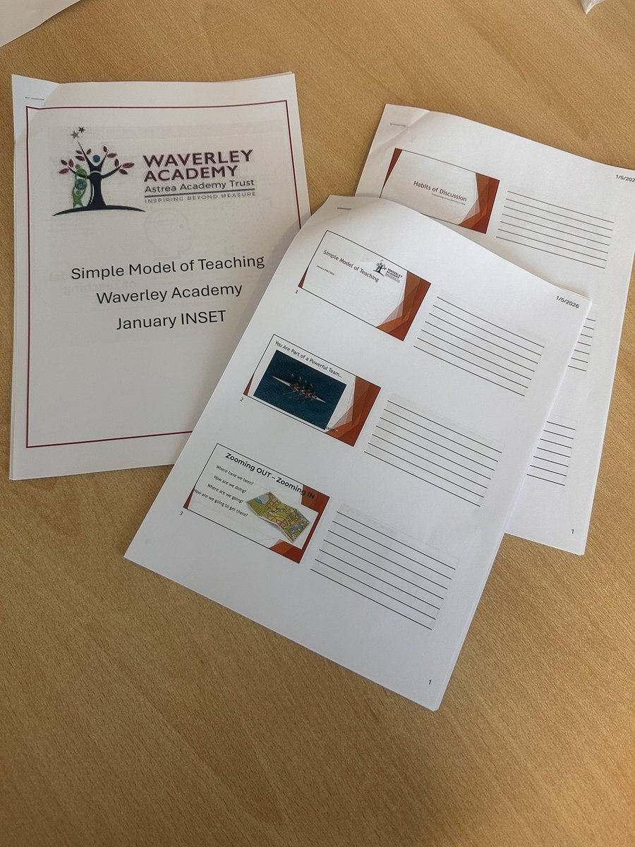 AcademyWaverley's tweet photo. What a brilliant start to 2026, coming back to our vision of ‘all in, no learning lost’, further unpicking our knowledge of a simple model of teaching, and what strategies we can use from our teacher handbook to optimise communication and drive thought.#participationratio https://t.co/3NpRoJ087a