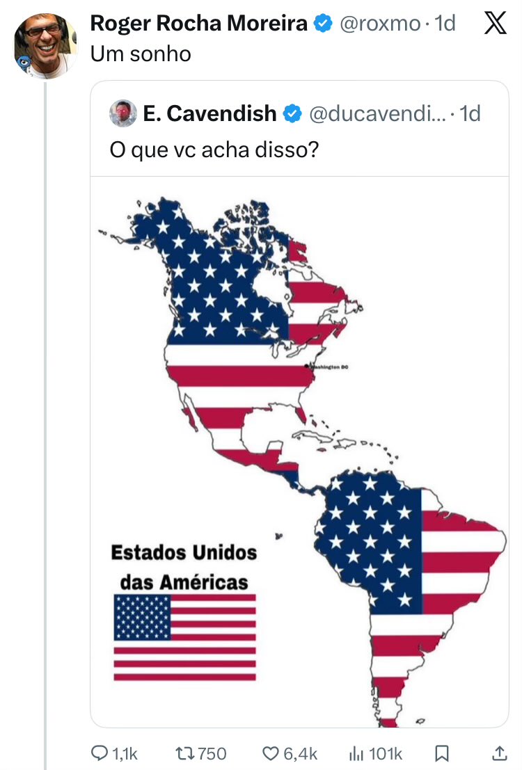 Os caras odeiam a América Latina, odeiam o Brasil, odeiam nosso povo, nossa cultura, nossa diversidade. Mas se consideram patriotas. Sonham com o neocolonialismo dos EUA. Desejam lamber coturnos de soldados estadunidenses e dar o rabo pro Trump. Essa é a direita brasileira.