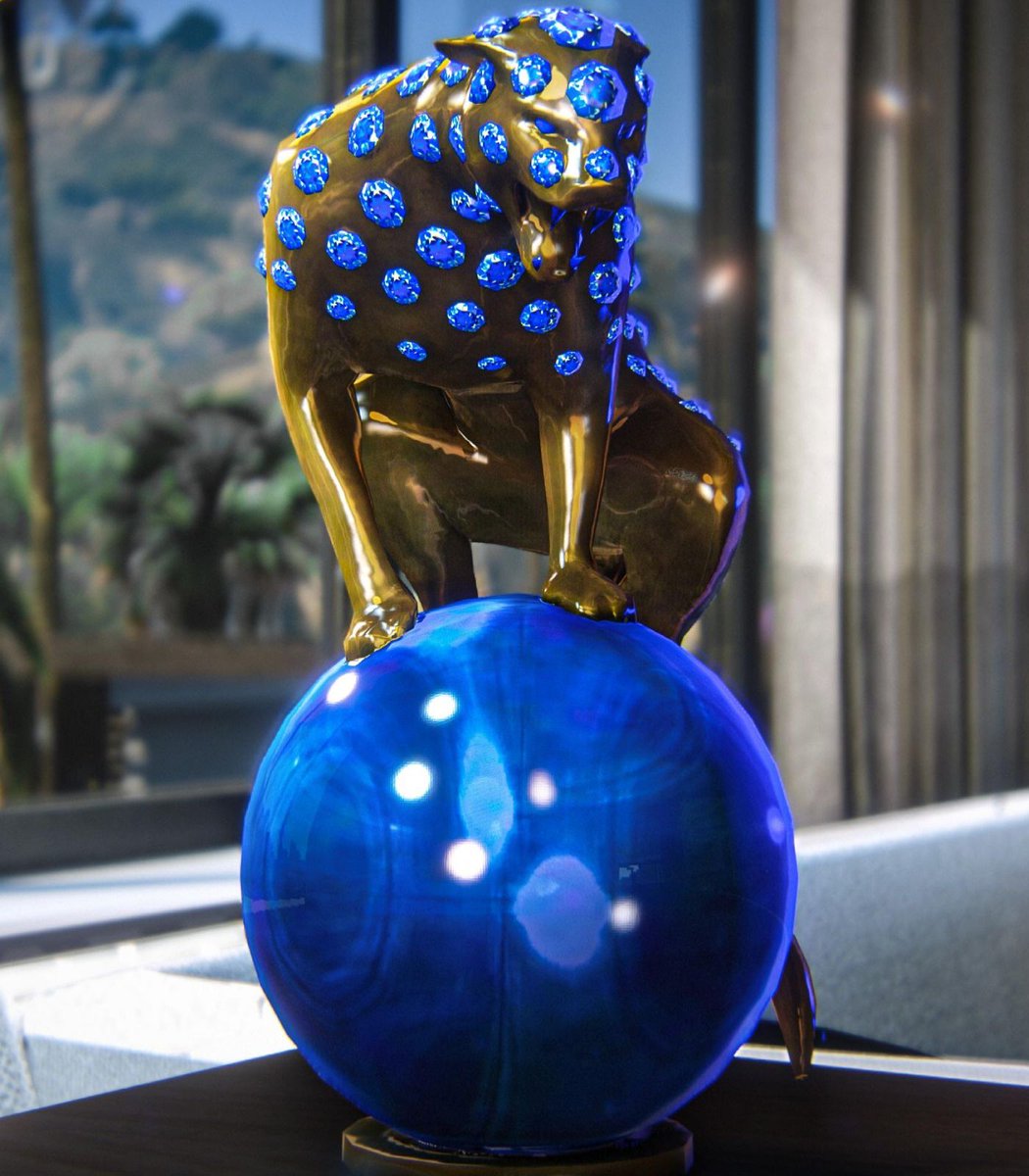 Dexerto's tweet image. A GTA player made a Cayo Perico Panther statue for his father‑in‑law as a Christmas present because they regularly play the heist together

u/Gunshow230