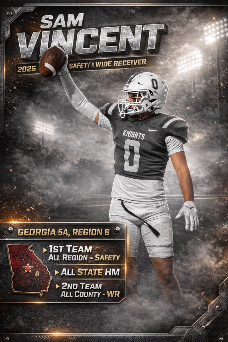 sam_vincent3's tweet image. Grateful for the recognition🙏

@RR_Knights @RidgeRecruits @MikeCollins05
@GMajor9 @Coach_JTodd @tslester6 @coachcloy22 @CoachDBraxton @hopo125 @najehwilk @RecruitGeorgia @GHSFdaily @OfficialGHSA @RustyMansell_ @ChadSimmons_ @griffcallaghan @JeremyO_Johnson