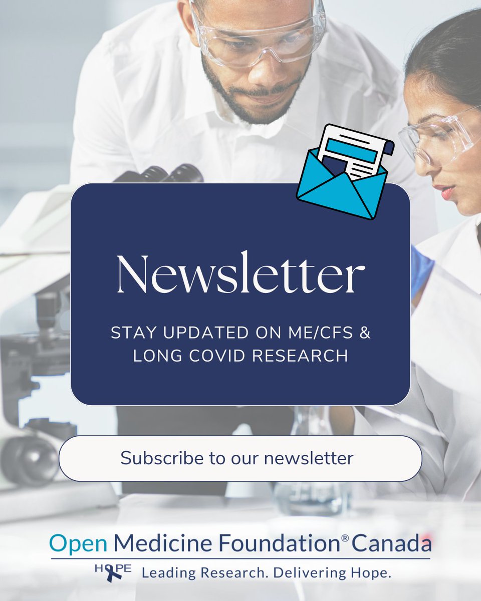 Add impact to your inbox! Subscribe to OMFCA newsletter 👉 ow.ly/kxtS50XRXsc

🌟When you subscribe, you’ll get the latest on OMF research, announcements, campaigns, and more.. Your information is kept private, and you can unsubscribe anytime.

#pwME #MECFS #LongCOVID #pwLC