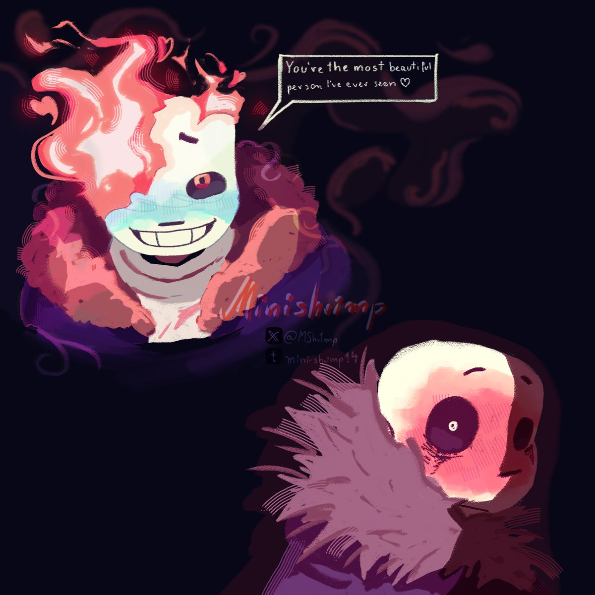 MShr1mp's tweet image. Bro get flustered, never heard it before in his life
#Kolor #colorsans #killersans #undertaleAU #sansau #killerxcolor