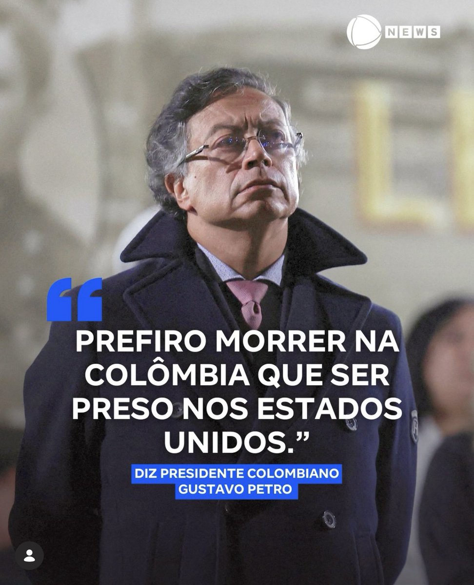 MARINESARALDI's tweet photo. PREFIRO MORRER NA COLÔMBIA QUE SER PRESO NOS ESTADOS UNIDOS."

Diz Presidente Colombiano 
Gustavo Petro! https://t.co/0XP6IbVWrf