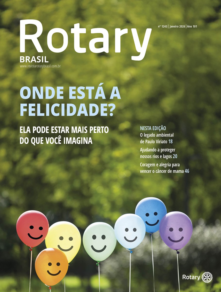 Capa da edição de janeiro da Rotary Brasil! Leia na íntegra: bit.ly/Rotary_Brasil_…
