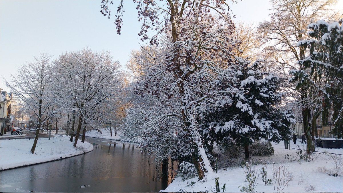 _Michje's tweet photo. Winter in Utrecht.  #sneeuw #Utrecht #winterwonderland #snow #domstad  1/3 https://t.co/i1AUAI62QG