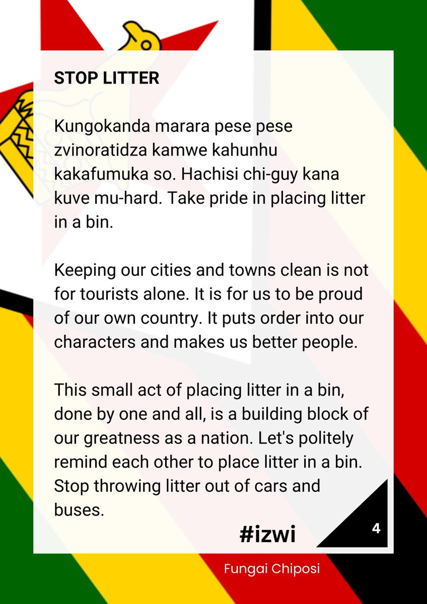#izwi
Stop litter