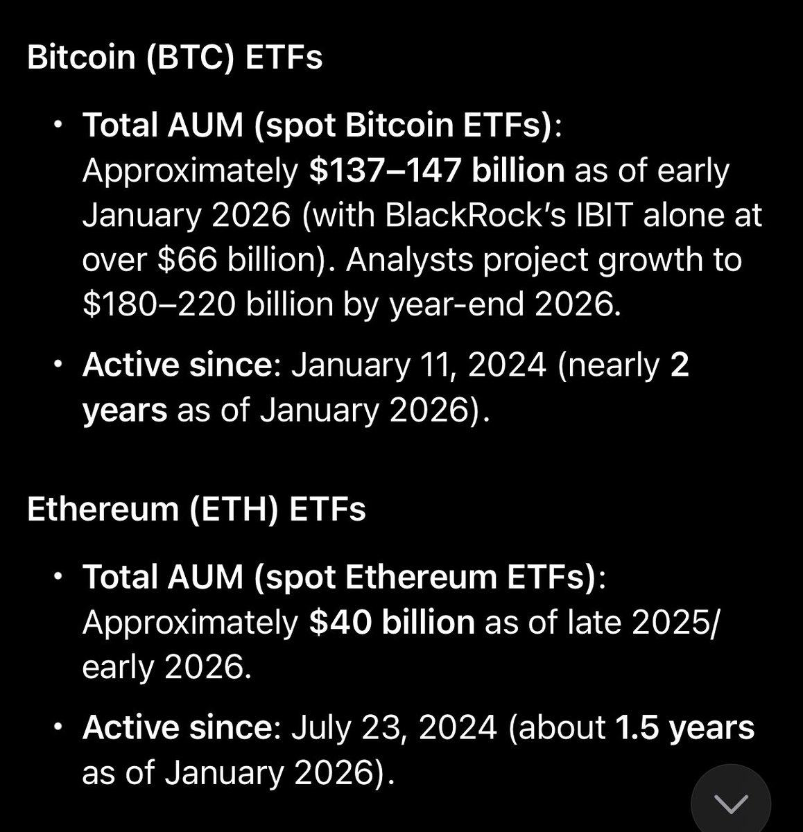 ZachZerk's tweet photo. It only took 2 years vs 20 years of ETF demand to show where the shift of store of value volume goes. https://t.co/YbVYBCU17k