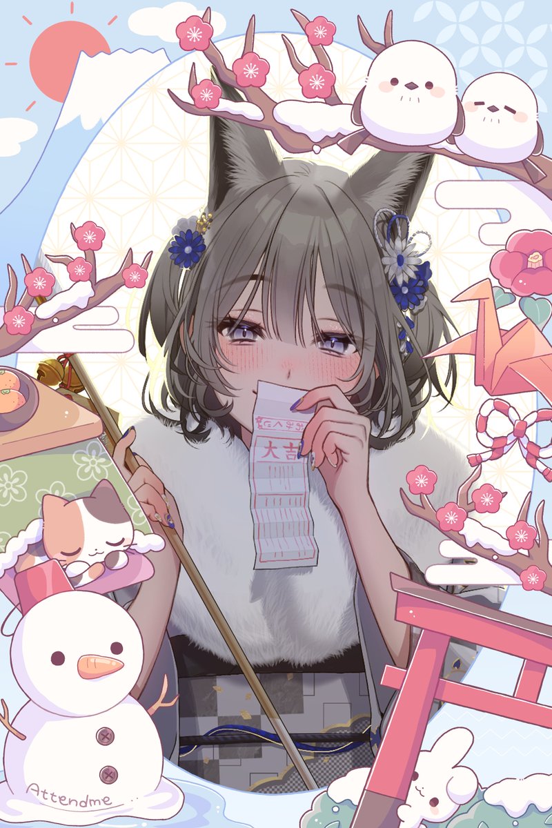 おはがぅ💙🐾 朝だ！冬だ！冷え性には寒すぎる！ でもさくーやは可愛い