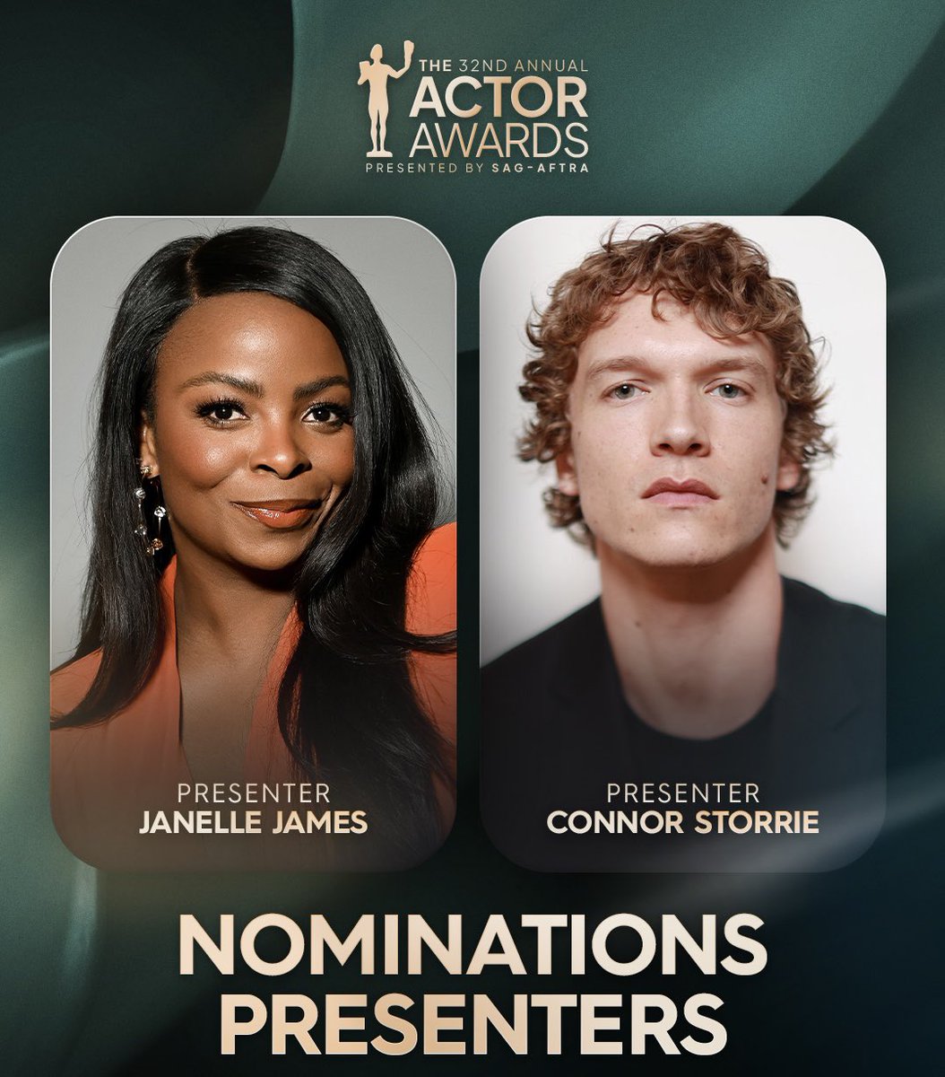 Janelle James and Connor Storrie will reveal SAG Awards nominations this Wednesday, January 7 at 12pm ET/10am PT on Netflix’s YouTube.