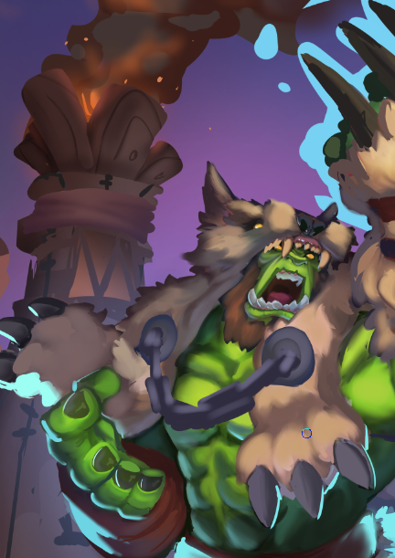 WIP - Shaman 🐺⚡️

I changed a lot of stuff from the first idea.

#Orc #Warcraft3 #Hearthstone