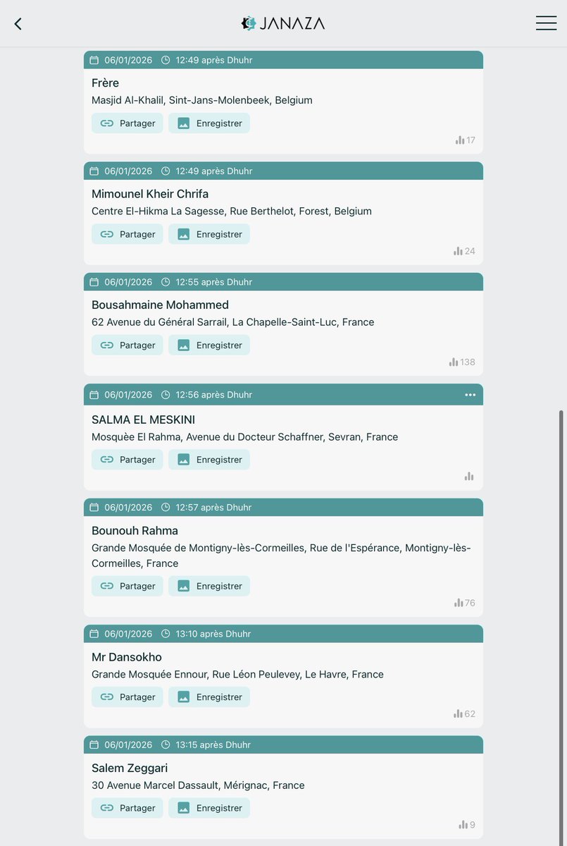 janaza_app's tweet image. 🚨PARTAGEZ BARAK’ALLAHU FIKOUM
⚰️14 Salât JANAZA -&amp;gt; Mardi 06 Janv 2026

🌐Site Web : janazaapp.fr
📱App iOS &amp;amp; Android : taap.it/tDC27W
👉🏻 Nous soutenir : janazaapp.fr/donate