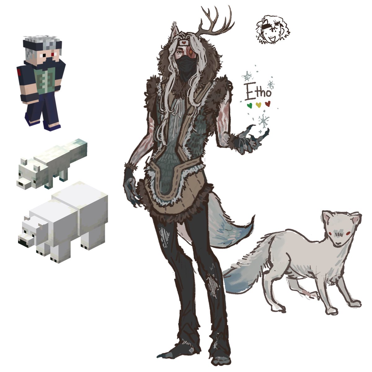 Inkcoffinz's tweet image. Back to working on my AU.. here’s Etho! #ethoslabfanart #lifeseries