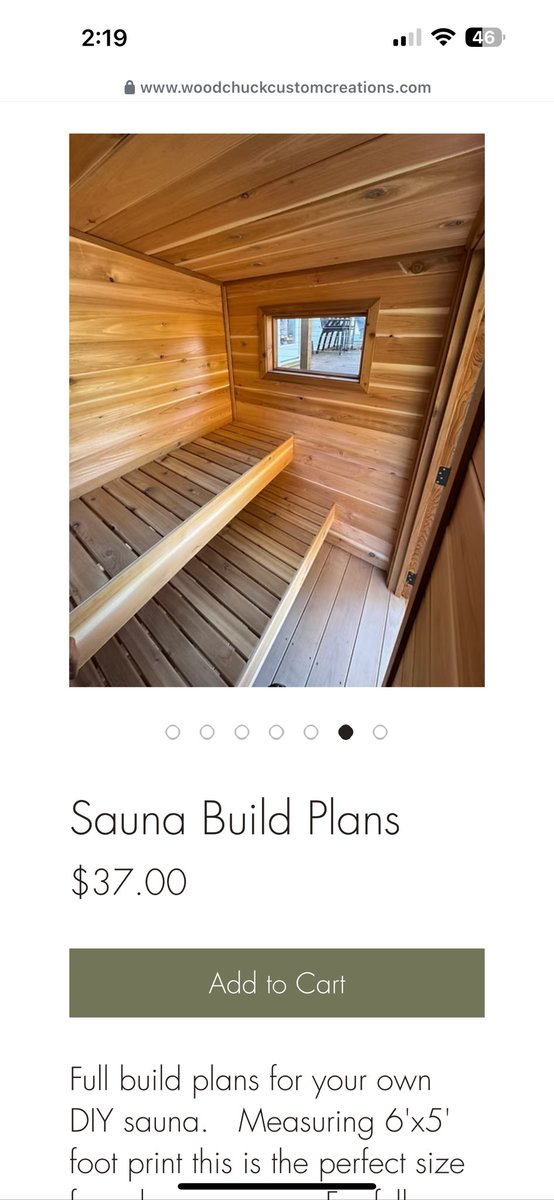 TannerBuilds's tweet image. This guy made a simple sauna plan and sells it for people who have no idea where to begin. He said he’s sold over 100 plans so far. Easy $3700 and going to keep on paying over time 💰