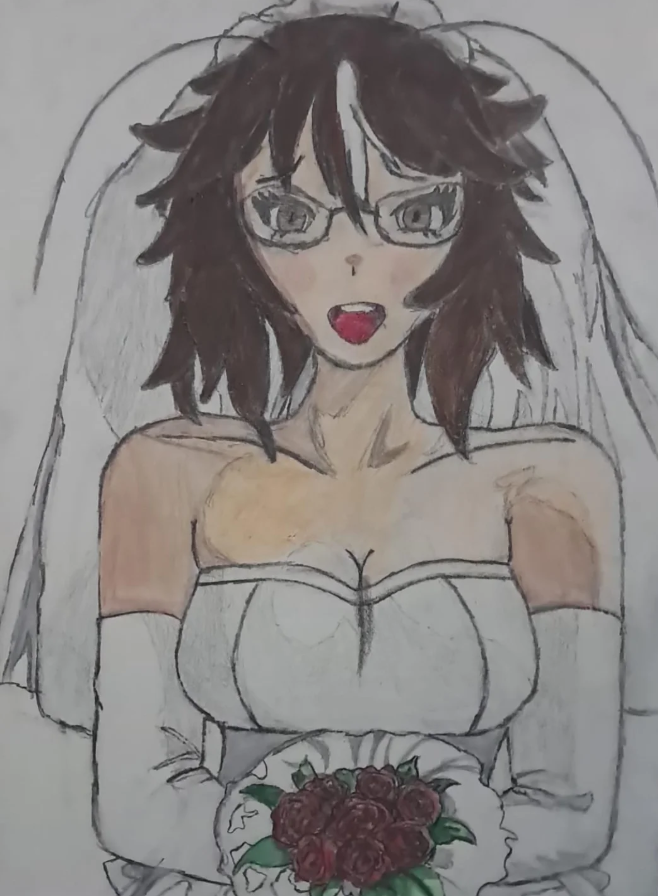 formuladocs's tweet photo. first drawing of 2026
put momoe ona wedding dress because she is a cutie and deservers a good ending :] https://t.co/sR5nwcEzaW