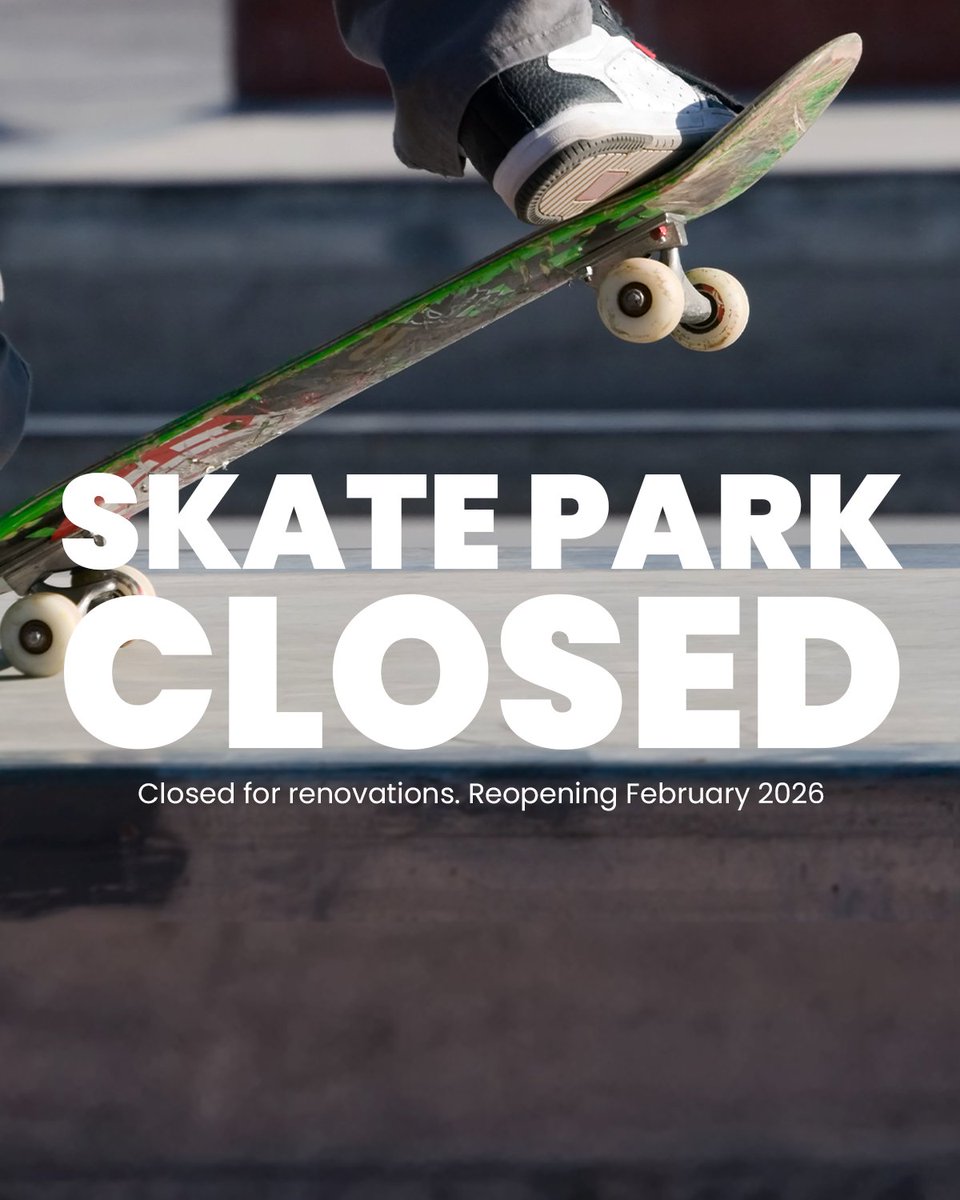 ⚠️ CONSTRUCTION NOTICE | The Skatepark is CLOSED 🚧

🛹 Thank you for your patience while we smooth things out. Literally 😉...the skatepark will be fully resurfaced &amp; ready to roll next month.
➡️ Anticipated to reopen Feb 2026

#glendora #skatepark #parksandrec #localgovernment