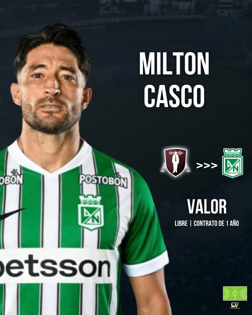 NacionFPC's tweet photo. Milton Casco ya esta en Medellín para presentar examenes médicos y firma con el #Nacional tras salir como agente libre del #RiverPlate, el jugador de 37 años estara ligado al 'verdolaga' hasta diciembre del 2026. https://t.co/wvIf14e36i