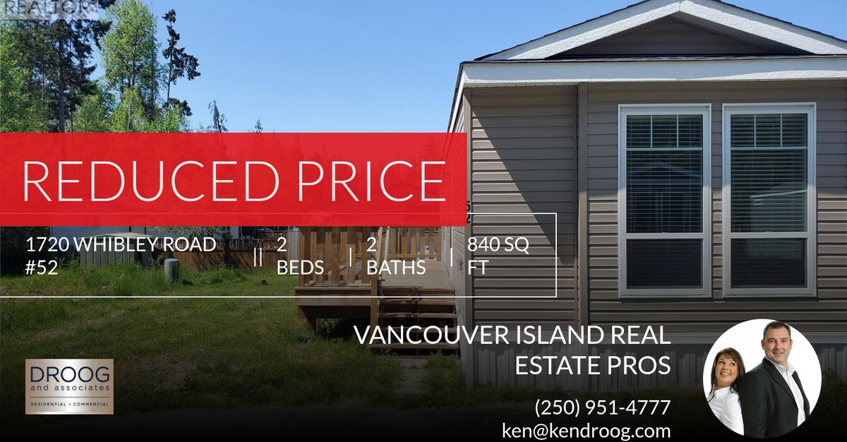 virepros's tweet photo. 📍 Reduced Price 📍 This recently reduced home at 1720 Whibley Road #52 in Coombs won't last long, so, don't wait to set up a showing! Reach out here or at (250) 951-4777 for more information! https://t.co/RJy9ih6bjw https://t.co/MiIifyclAt