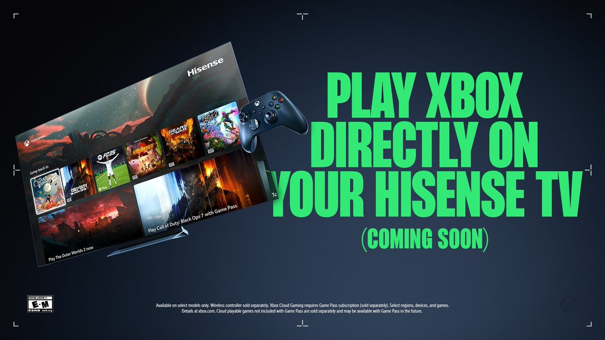 NiimiBits_OG's tweet photo. (Noticias) - La aplicacion de Xbox Cloud Gaming sera compatible muy pronto con televisiones TLC con Google TV y televisores HISENSE con V-HomeOS. 

#Xbox #Gamepass #tlc #hisense https://t.co/UCbEuqnsGX