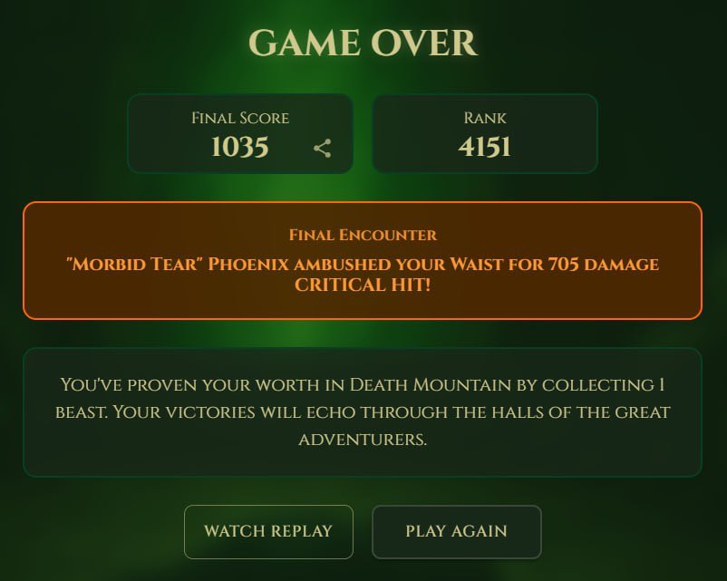 It was a really good ride in Loot Survivor 2

<a href="/LootSurvivor/">Loot Survivor</a>