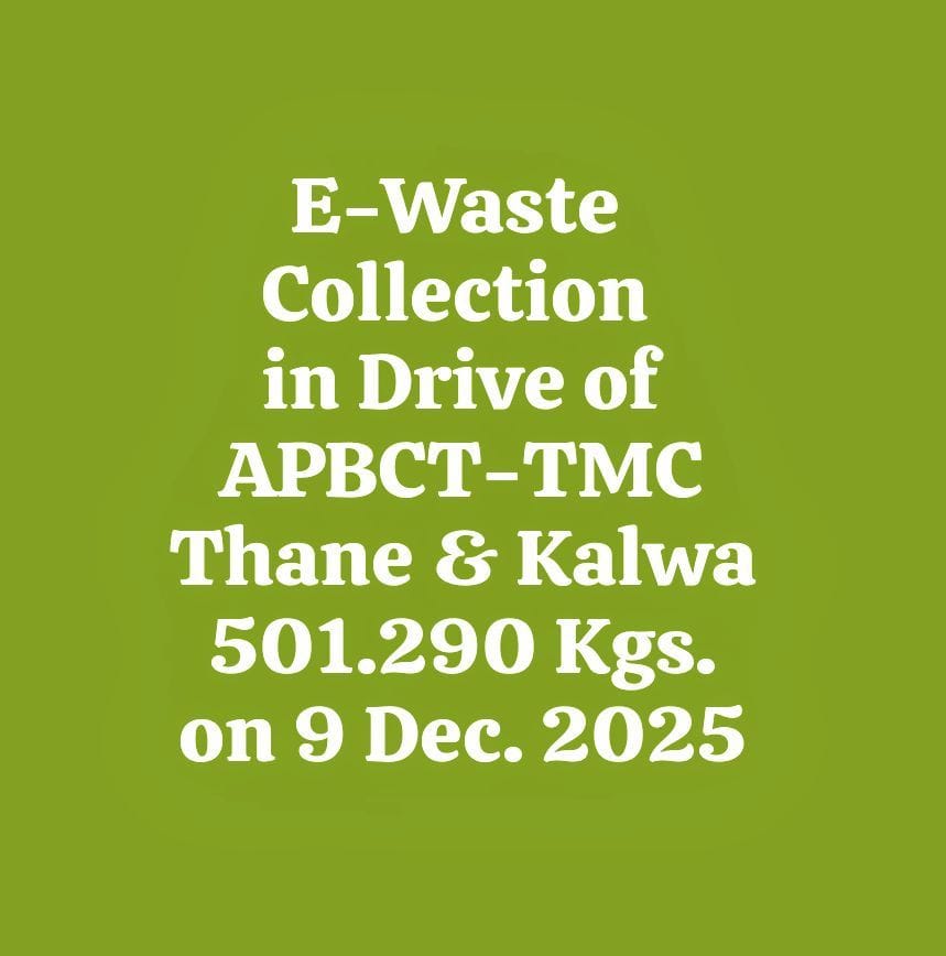 APBThane's tweet photo. Environment friendly Societies, Organization, Individuals of Thane &amp; Kalwa participated in E-Waste Collection Drive conducted by APBCT-TMC on 9-12-2025 &amp; contributed 501.290 Kgs. of E-Waste; which was sent to MPCB authorised Recycling Co. by collecting partner 5Rcycle Foundation. https://t.co/F017JWa4ln