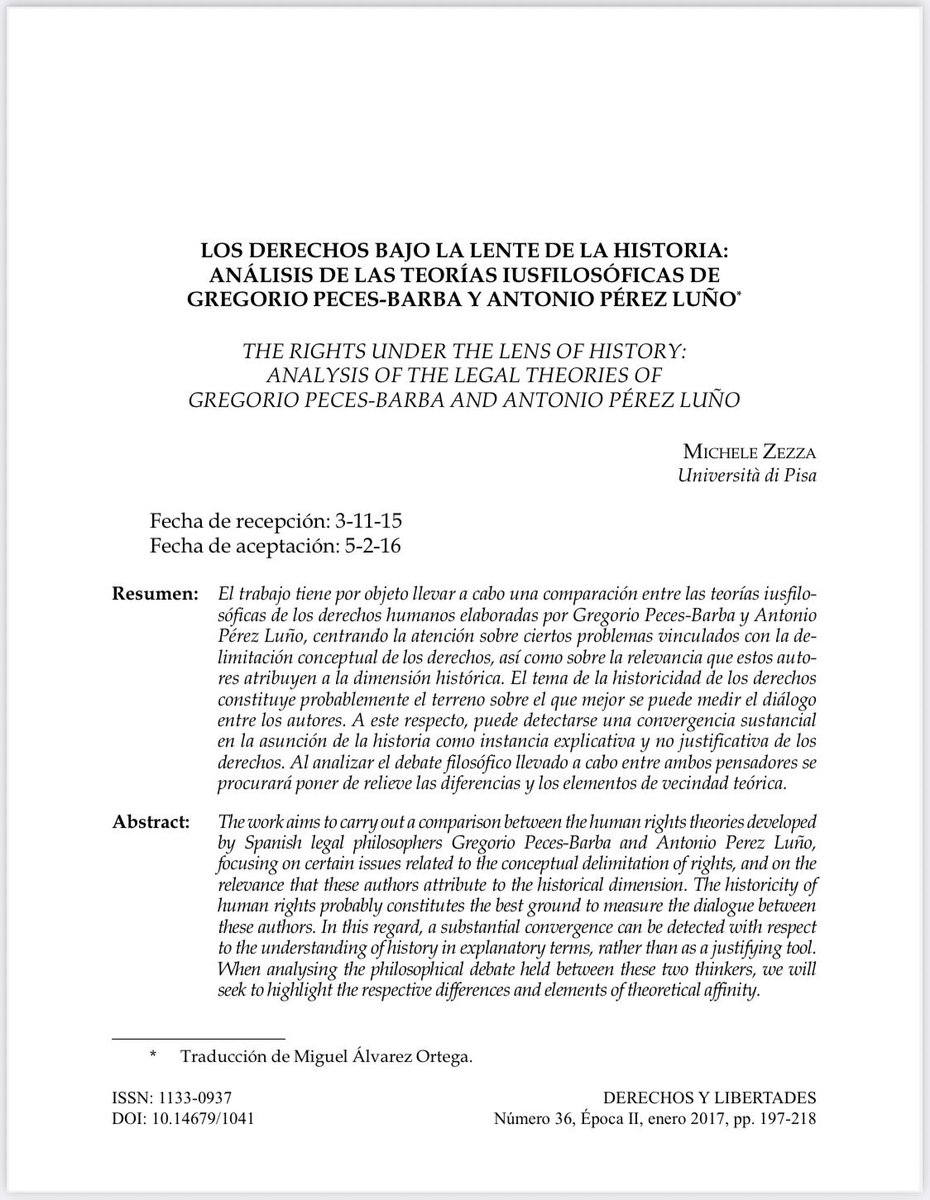 DeryLib's tweet image. 📘 #RevistaDerechosyLibertades Nº 36 (2017) @idhbc_uc3m @uc3m @dykinsonlibros

📣 Hoy en la sección #Artículos ✍🏼 “Análisis de las teorías iusfilosóficas de Gregorio Peces-Barba y Antonio Enrique Pérez Luño” de #MicheleZezza

⬇️ ¡Léelo aquí! ⬇️
🔗 hdl.handle.net/10016/26216