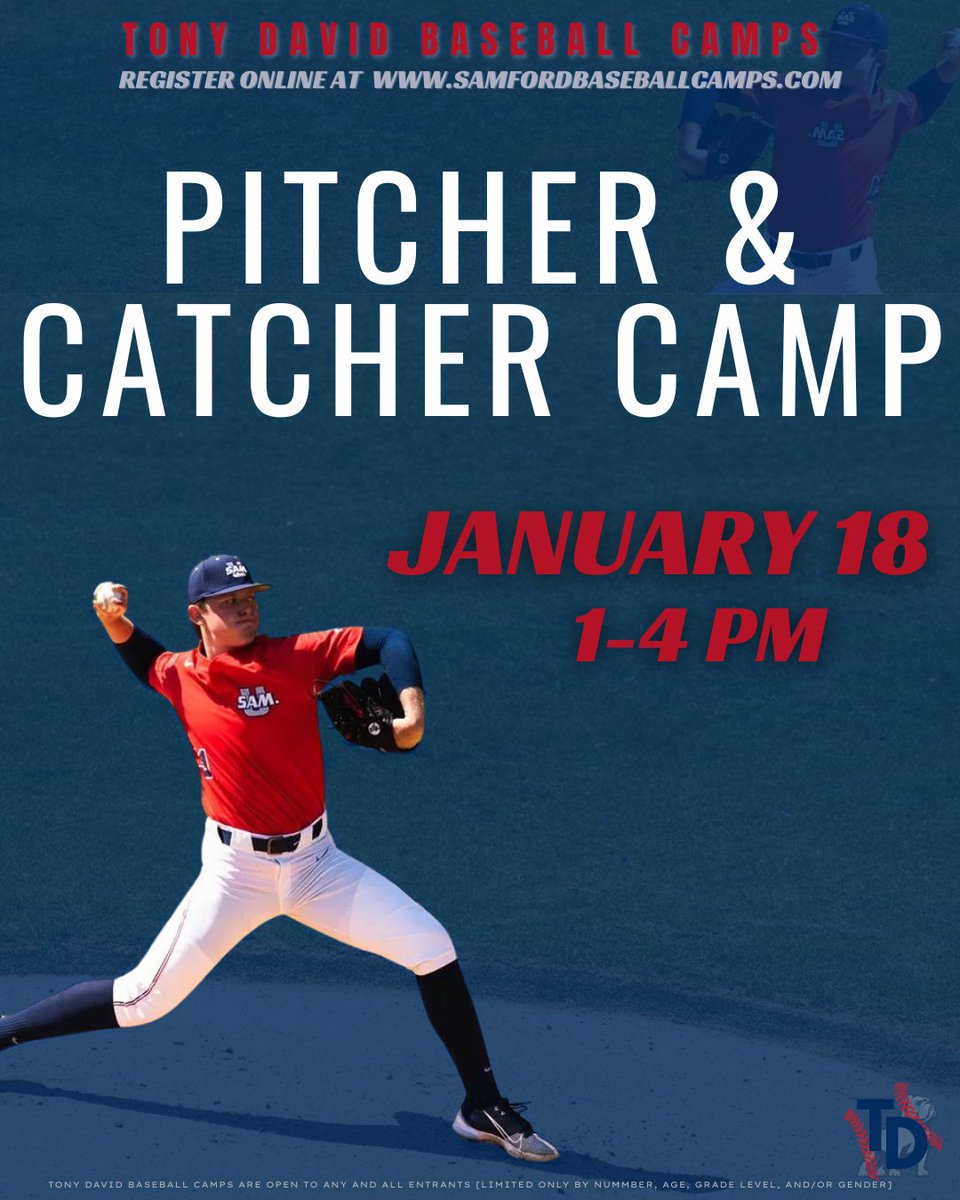 SamfordBaseball's tweet image. Join us for our Pitchers &amp;amp; Catchers Camp, Jan. 18!!!  

#SetTheStandard | #AllForSAMford