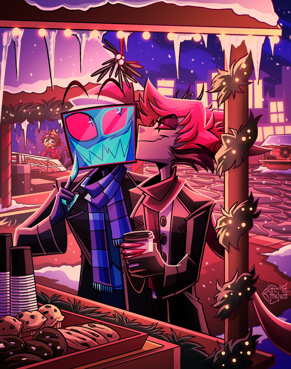 WOOOOOO MERRY SUPER LATE CHRISTMAS @mikura_gouki 🥰🥰🥰!!!!!!! Hehehehe this was my part for a secret santa exchange in @koiivoiid s discord server!!!!!! I had so much fun with this teehee :))

#hazbinhotelfanart #HazbinHotelVox #HazbinHotelAlastor #RadioStatic