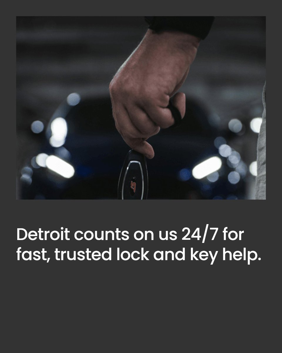 DetroitLocksmth's tweet image. Locked out after dark? Detroit trusts us 24/7 for quick, reliable help. 25+ years serving our city. Key fobs, rekeying, lockouts — we handle it all. Save our number and stay secure. #DetroitLocksmith #24HourService #PeaceOfMind