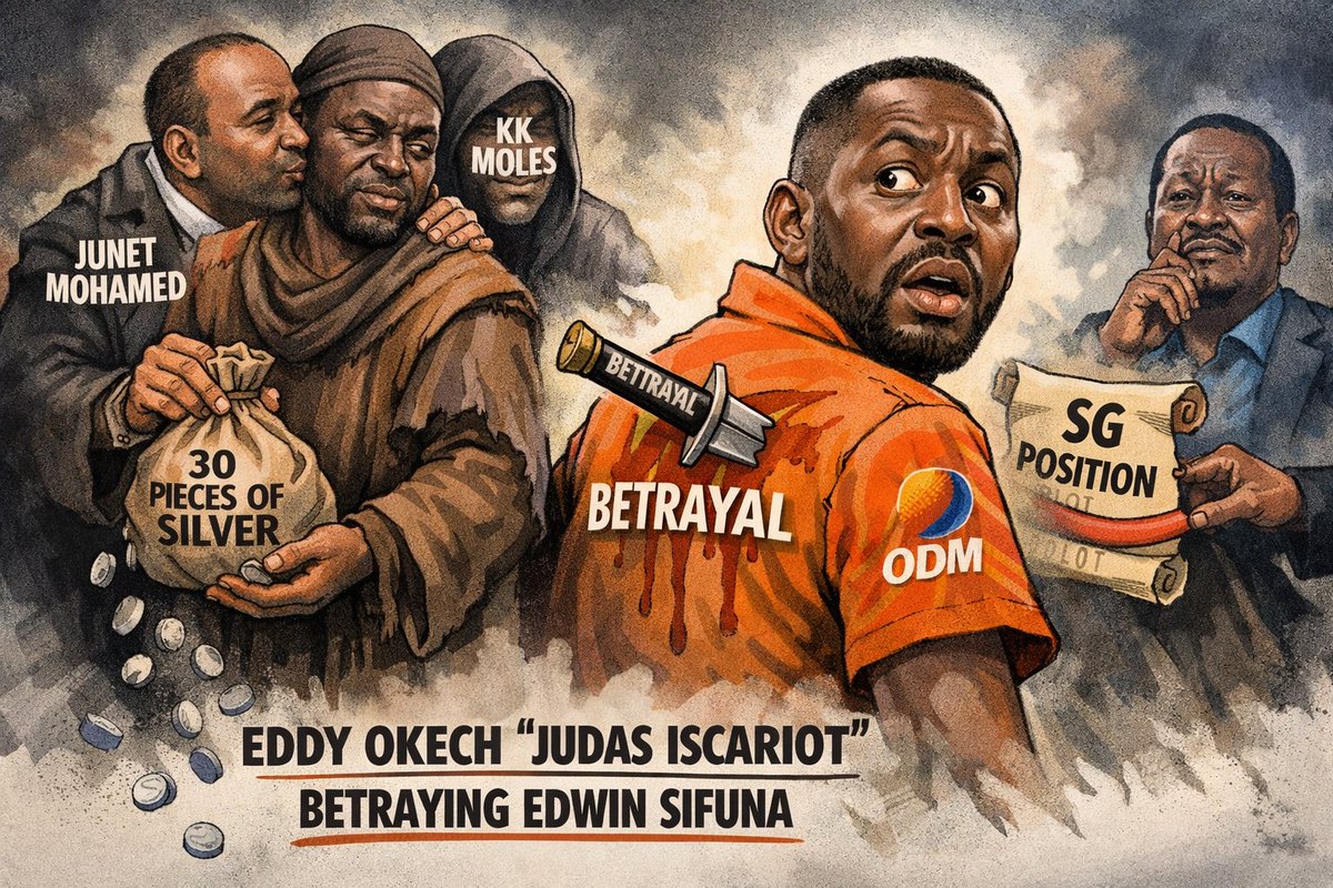 smutoro's tweet image. Sen. Eddy Okech has disgraced himself and Migori by allowing himself to be used as a political pawn.
⭕️ He is playing Judas Iscariot for Junet Mohamed and KK moles inside ODM to undermine Edwin Sifuna.
⭕️ The scheme to oust Sifuna as Secretary-General is illegitimate, reckless,…