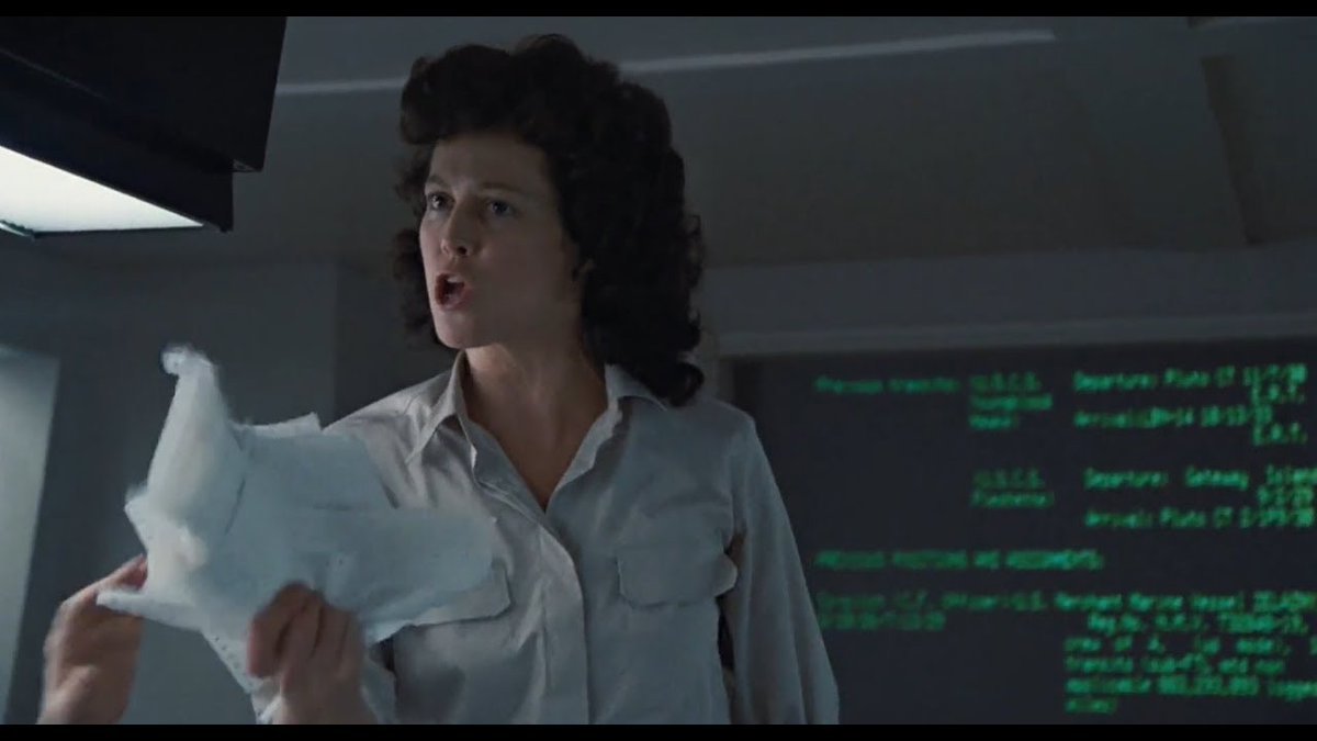 KevinLamb74's tweet image. Reason 1,347 why prequels suck:

Van Leuwen: Thank you Ripley, that will be all.

Ripley: [aggravated] God damn it, that's *not* all! 'Cause if one of those things gets down here then that *will* be all! And all this...
[Ripley grabs up a few pieces of paper]
Ripley: ...this…