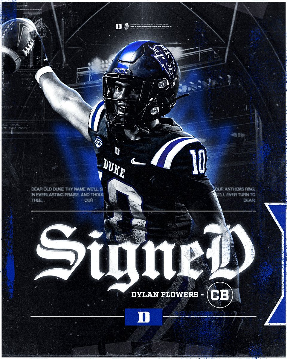 DukeFOOTBALL's tweet image. Welcome to Duke, @Dylan_Fl0w3rs 😈