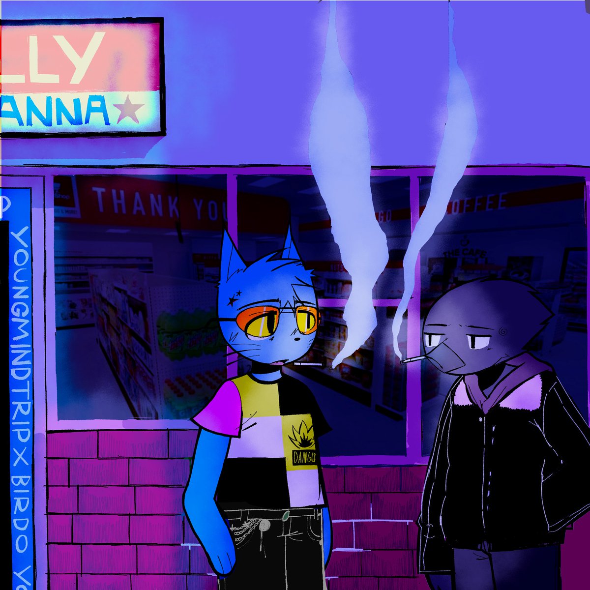 Announcement time 📣📣

Been waiting for this one for a long time. The first single from me and birdo’s tape “born fly” will be releasing on January 16!! Pre-save link in my bio and story. Cover art by the talented <a href="/bunnym0uth/">☆ mimi (polyana) ☆</a> 

distrokid.com/hyperfollow/yo…