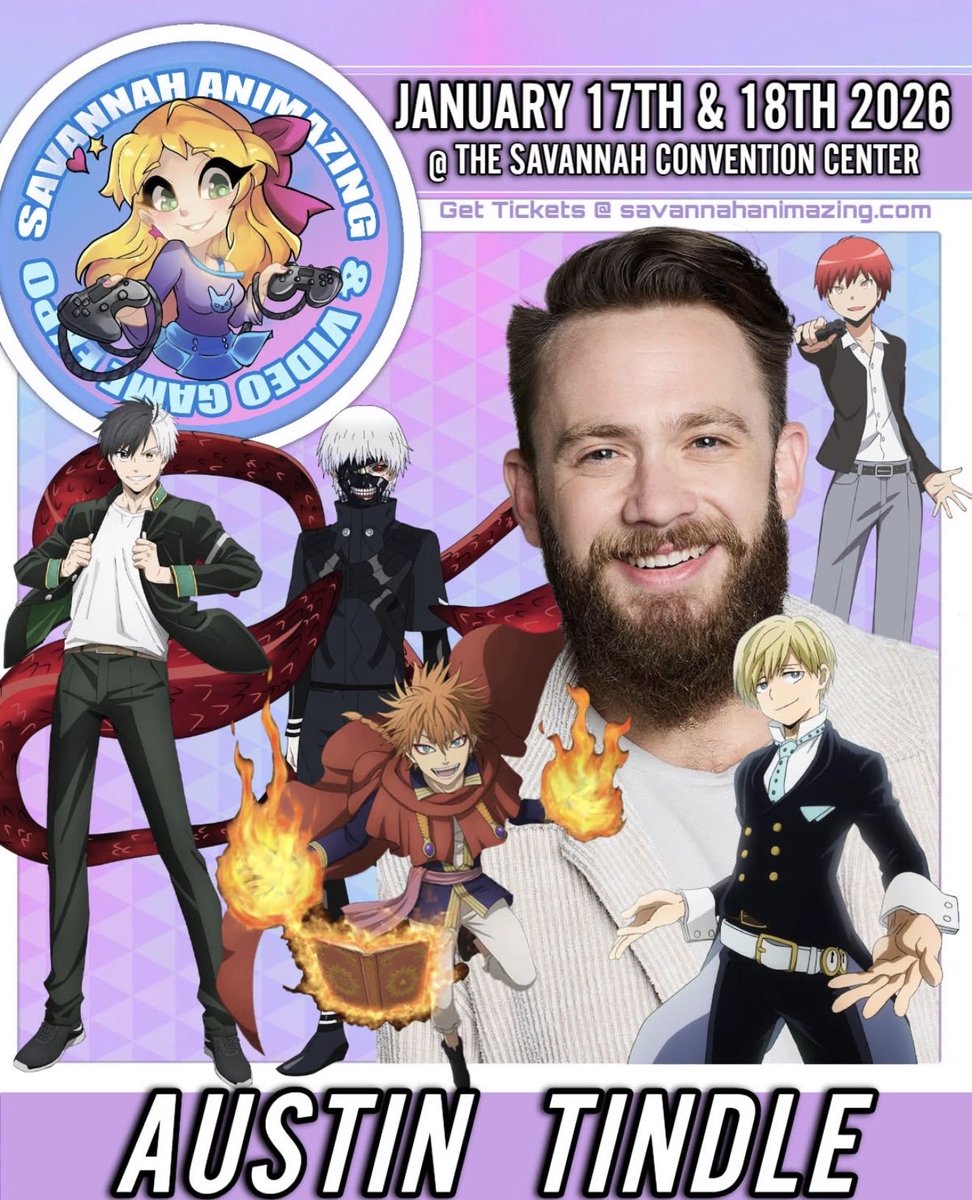 austintindle's tweet photo. Savannah Animazing is January 17th &amp; 18th. See you there! #savannahanimazing #anime https://t.co/1SREp59l9q