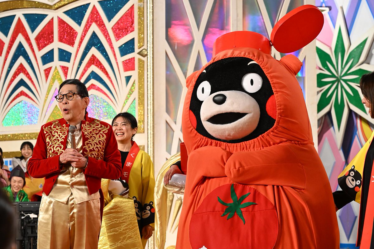 modelpress's tweet photo. 萩本欽一＆香取慎吾司会
「第101回全日本仮装大賞」放送決定📺️

初のご当地キャラも参戦❗️
くまモンが熊本県名産の「アレ」に仮装

🔻1月12日よる7時～
https://t.co/RDHs06s0zi

応募総数：880組
優勝賞金：100万円

#仮装大賞 https://t.co/GrV4J6lnF6