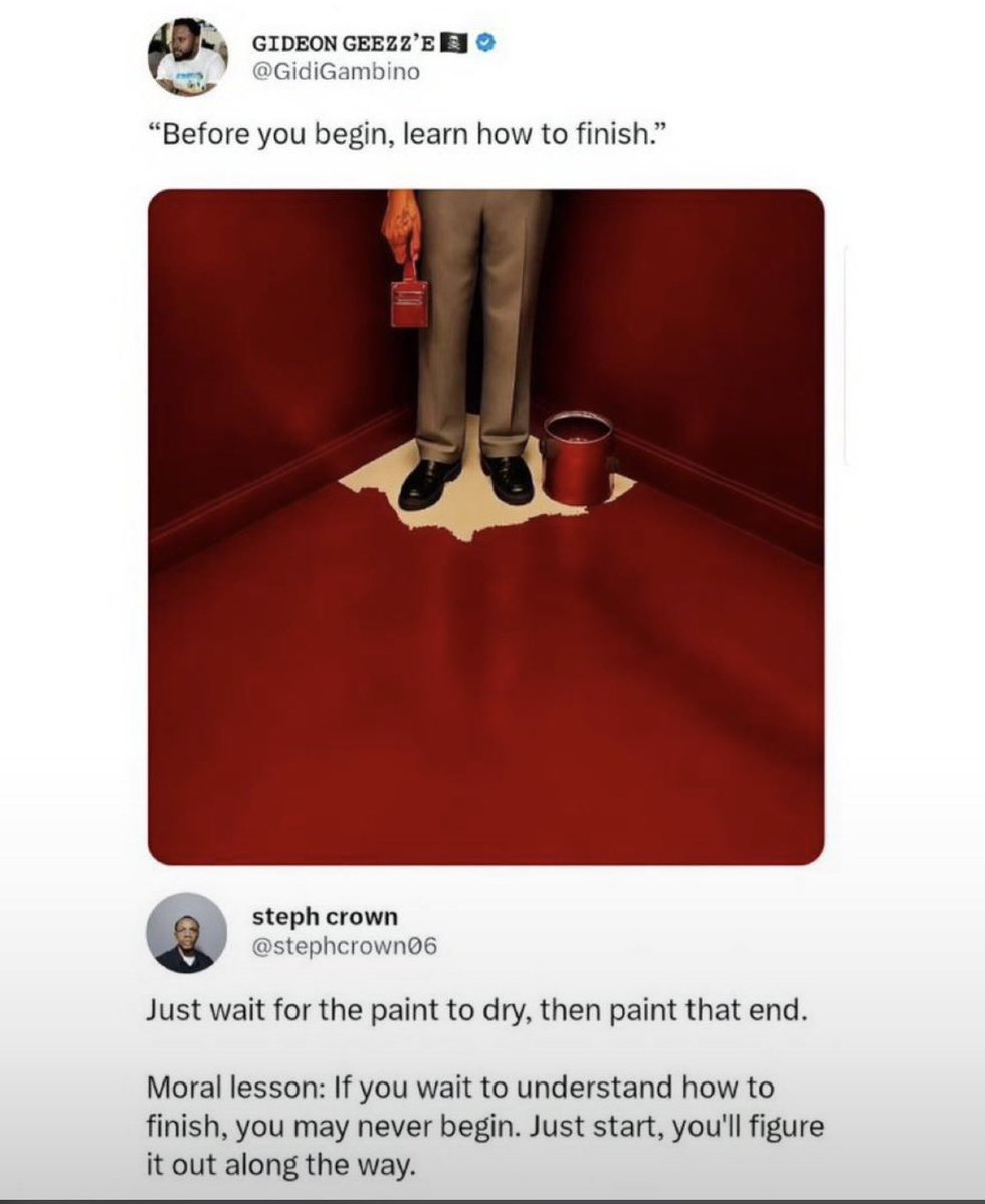 1bayor_'s tweet image. sometimes you don’t need the full plan. you just need to start