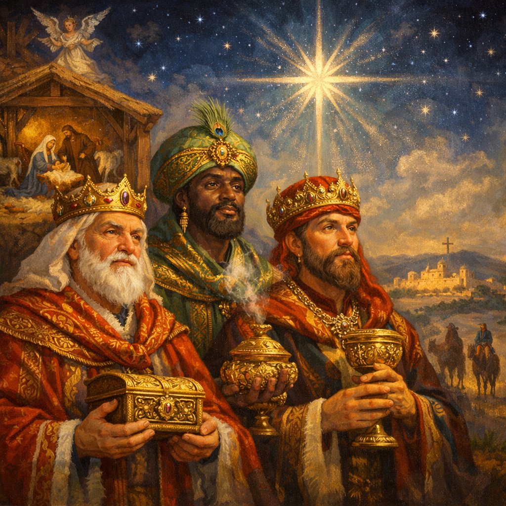 PPSantCugat's tweet photo. Los Reyes Magos llegan guiados por la estrella para adorar al Niño Jesús. Una tradición profundamente cristiana que forma parte de nuestra historia, nuestra cultura y nuestras raíces.
Que nunca perdamos el sentido de lo que celebramos. ✨
#NocheDeReyes #NitDeReis #SantCugat https://t.co/6qmAu8ASZP